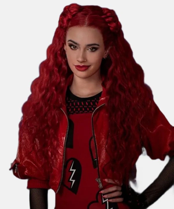 Descendants The Rise of Red Kylie Cantrall Cropped Leather Jacket