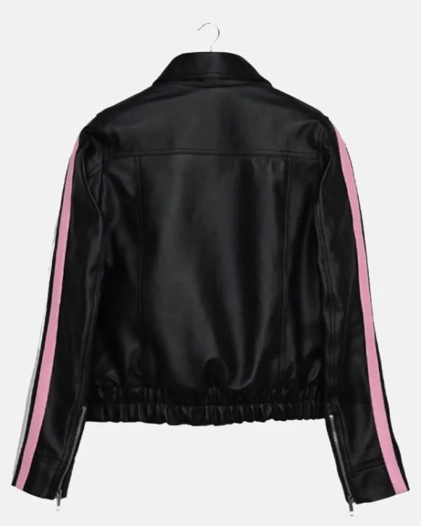 Diddi Moda Arcana Archive Retro Color-Painted Pink Bow Black Jacket