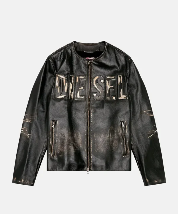 Diesel Distressed Leather Jacket