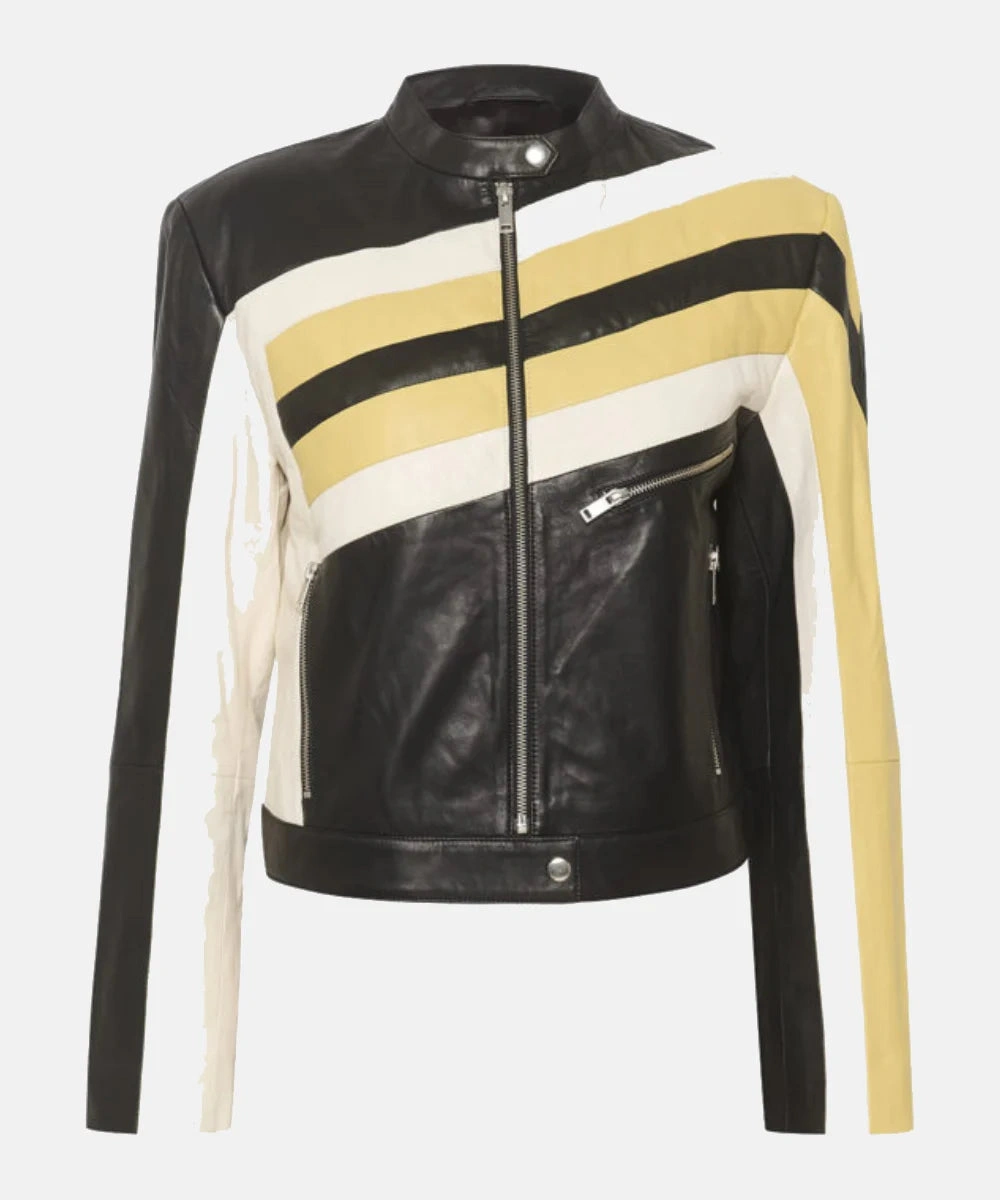 Dixie D’Amelio Racing Leather Jacket at Santa Monica For Sale