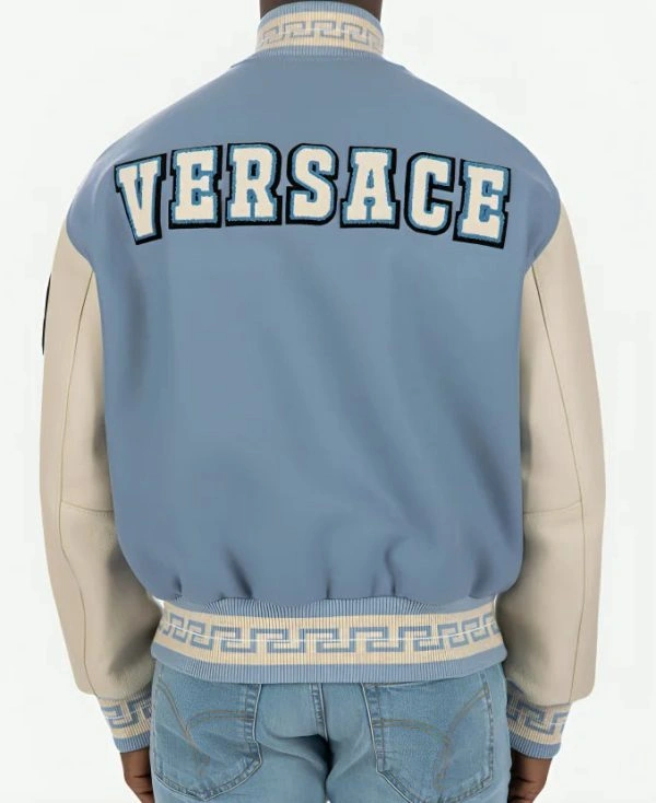 Donatella Versace Letterman Varsity Bomber Jacket For Sale