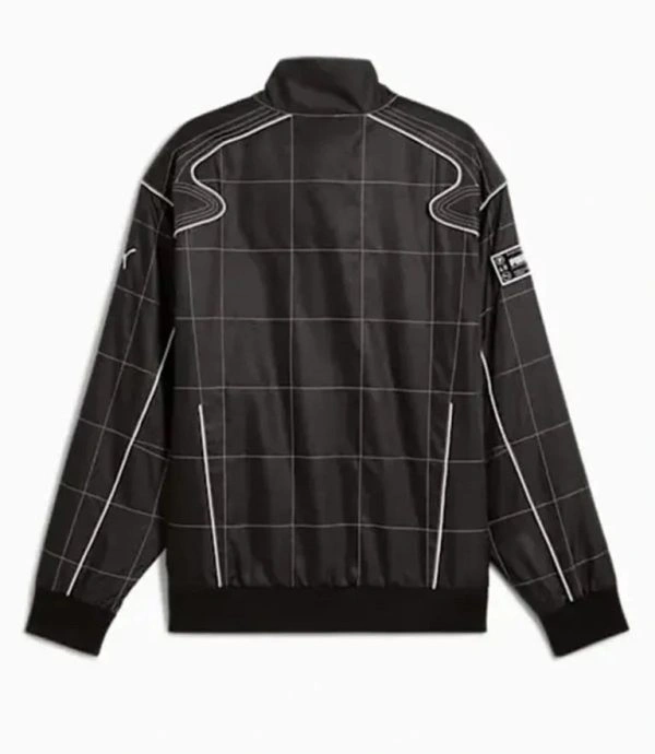 Dua Lipa Oversized Puma Relaxed Racer Black Bomber Jacket
