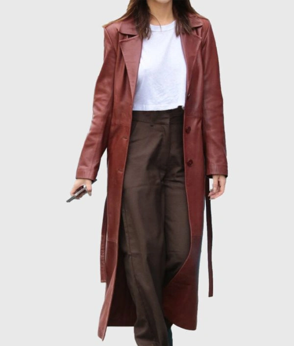 Emily Ratajkowski Brown Coat