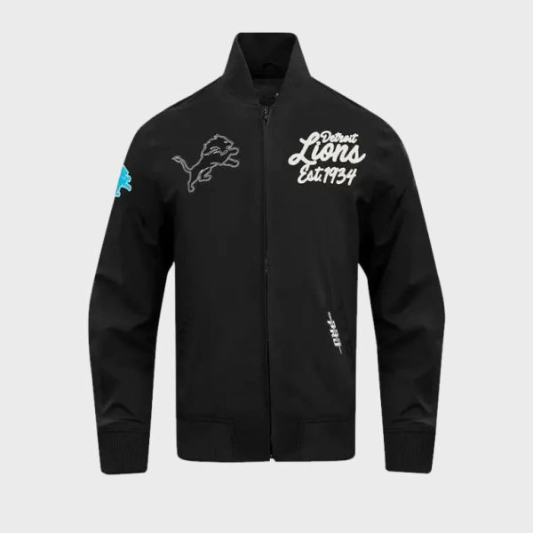 Eminem Detroit Lions EST 1934 Paint The City Twill Black  Jacket