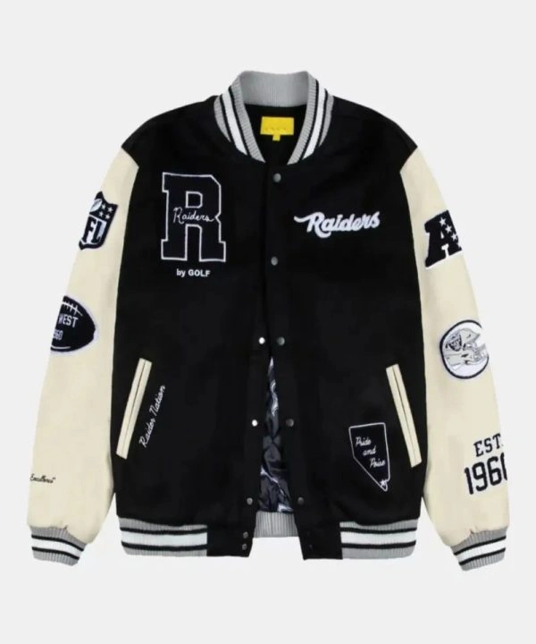 GOLF WANG Las Vegas Raiders Letterman Jacket