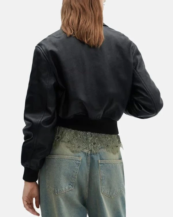 Gigi Hadid Mango Leather-Effect Jacket
