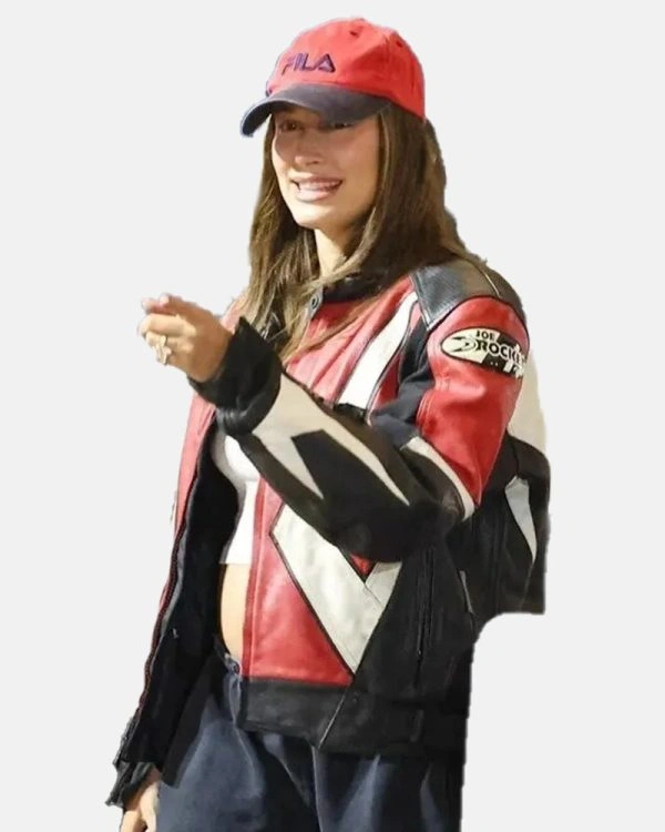 Hailey Bieber Billie Eilish’s Leather Jacket