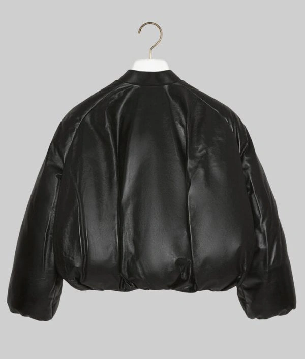 Hailey Bieber Black Puffer Jacket Sale