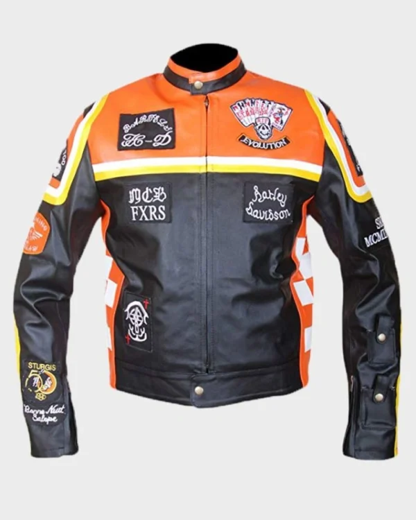 Harley Davidson The Marlboro Vintage Leather Cafe Racer Jacket For Men