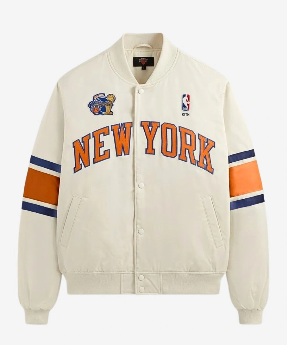 Kith New York Knicks 2026 Champions Satin Bomber Jacket