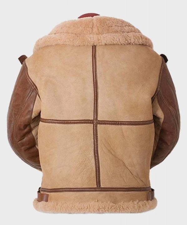 Men's B3 Flying Brown Shearling Leather Jacket