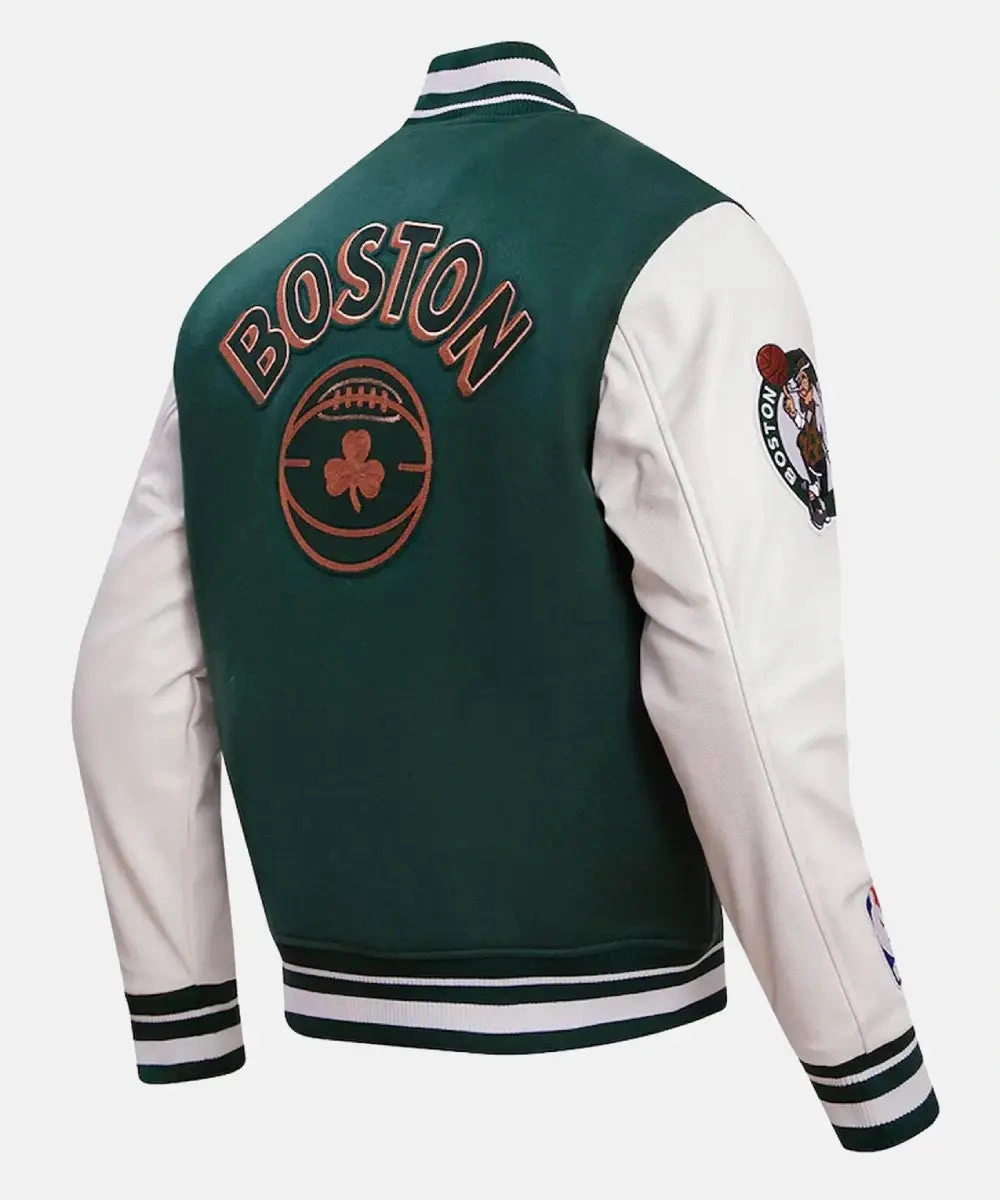 Men's Boston Celtics Pro Standard Kelly Green City Edition Varsity Jacket