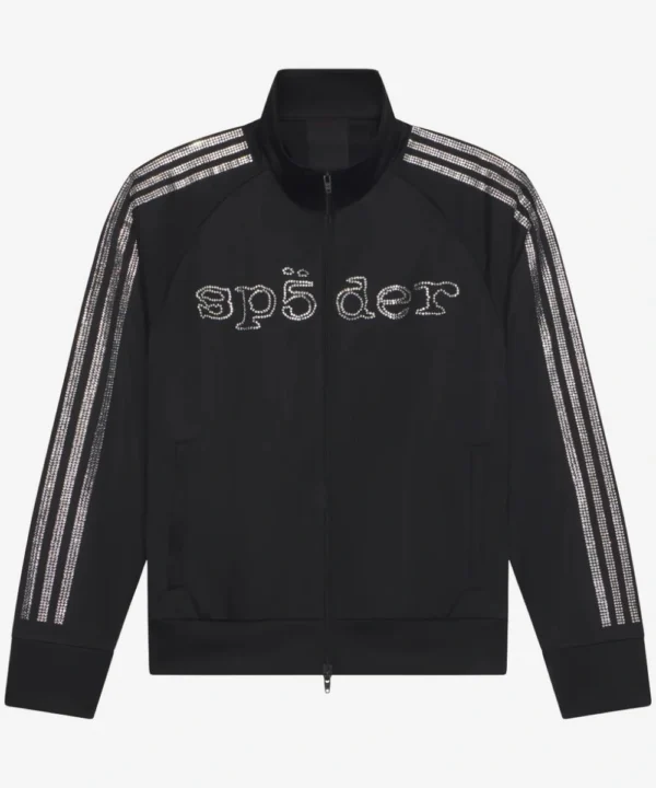 Men's SP5DER 2026 Rhinestone Black Track Jacket