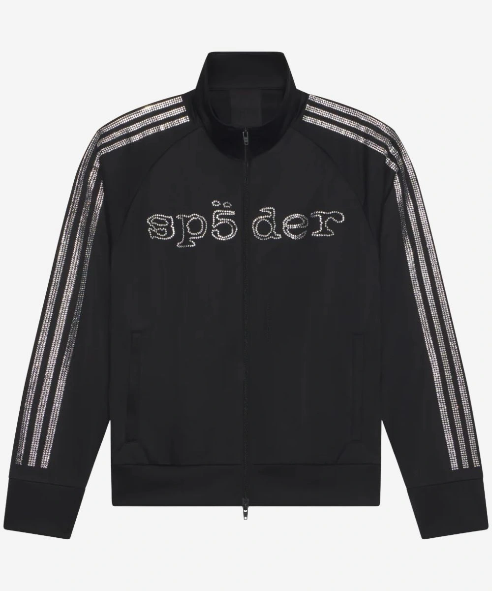 Men's SP5DER 2026 Rhinestone Black Track Jacket