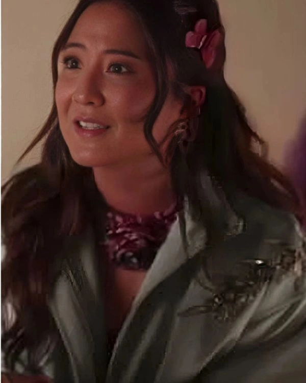 Mindy Chen TV Series Emily in Paris S04 Ashley Park Mint Embellished Jacket