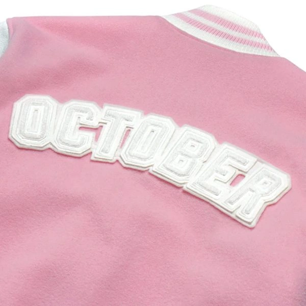 OVO Drake Valentine’s Day Varsity Jacket Pink