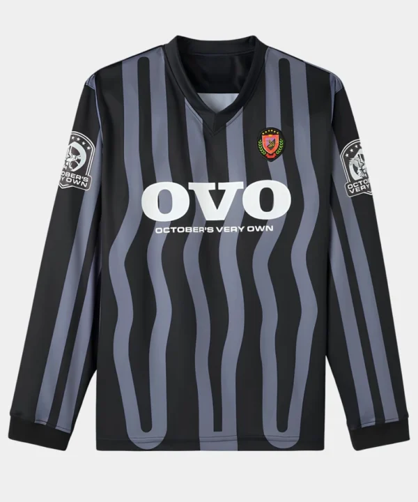 October's Very Own 2026 Stripe Soccer Jersey Black