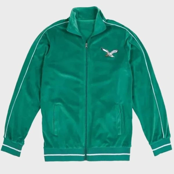Philadelphia Eagles Velour Jacket Kelly Green