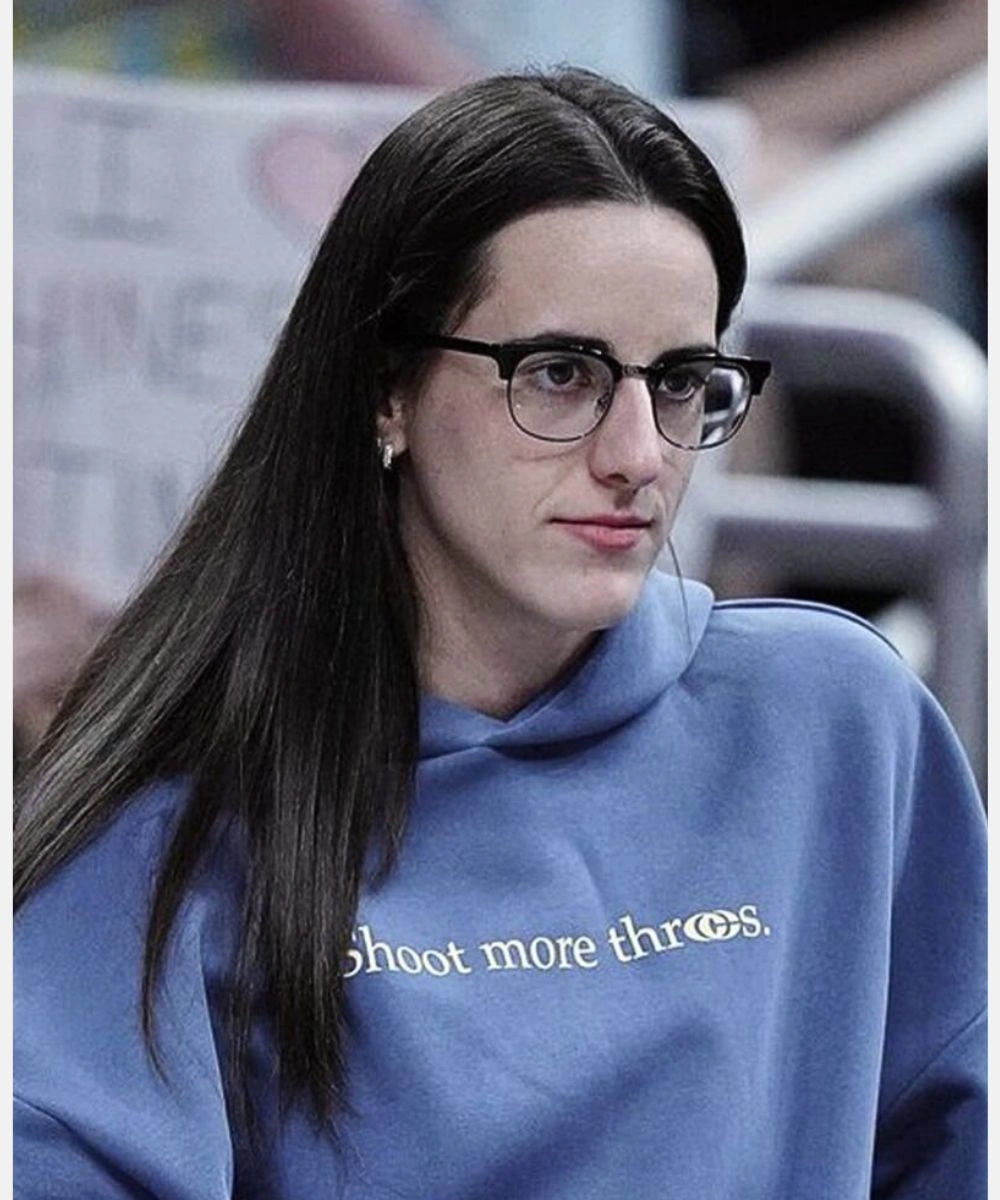 Player Caitlin Clark Shoot More Threes Blue Hoodie