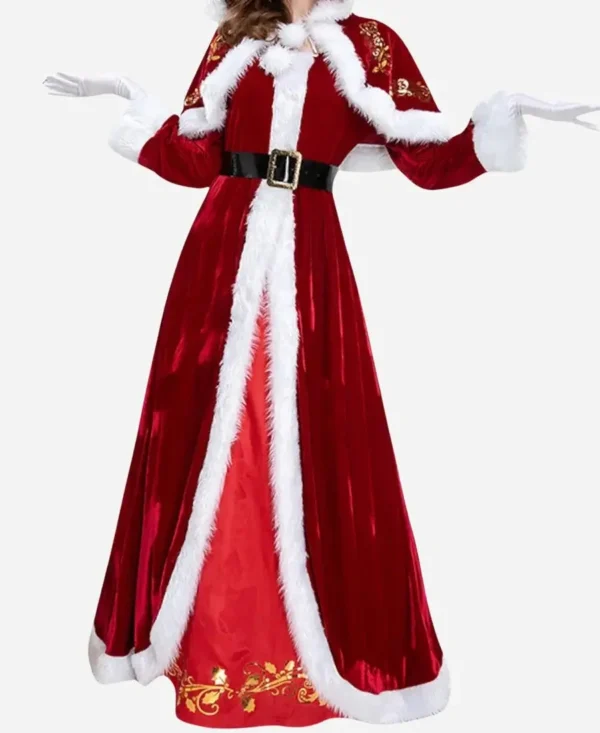Santa Claus Christmas Red Long Coat (2)