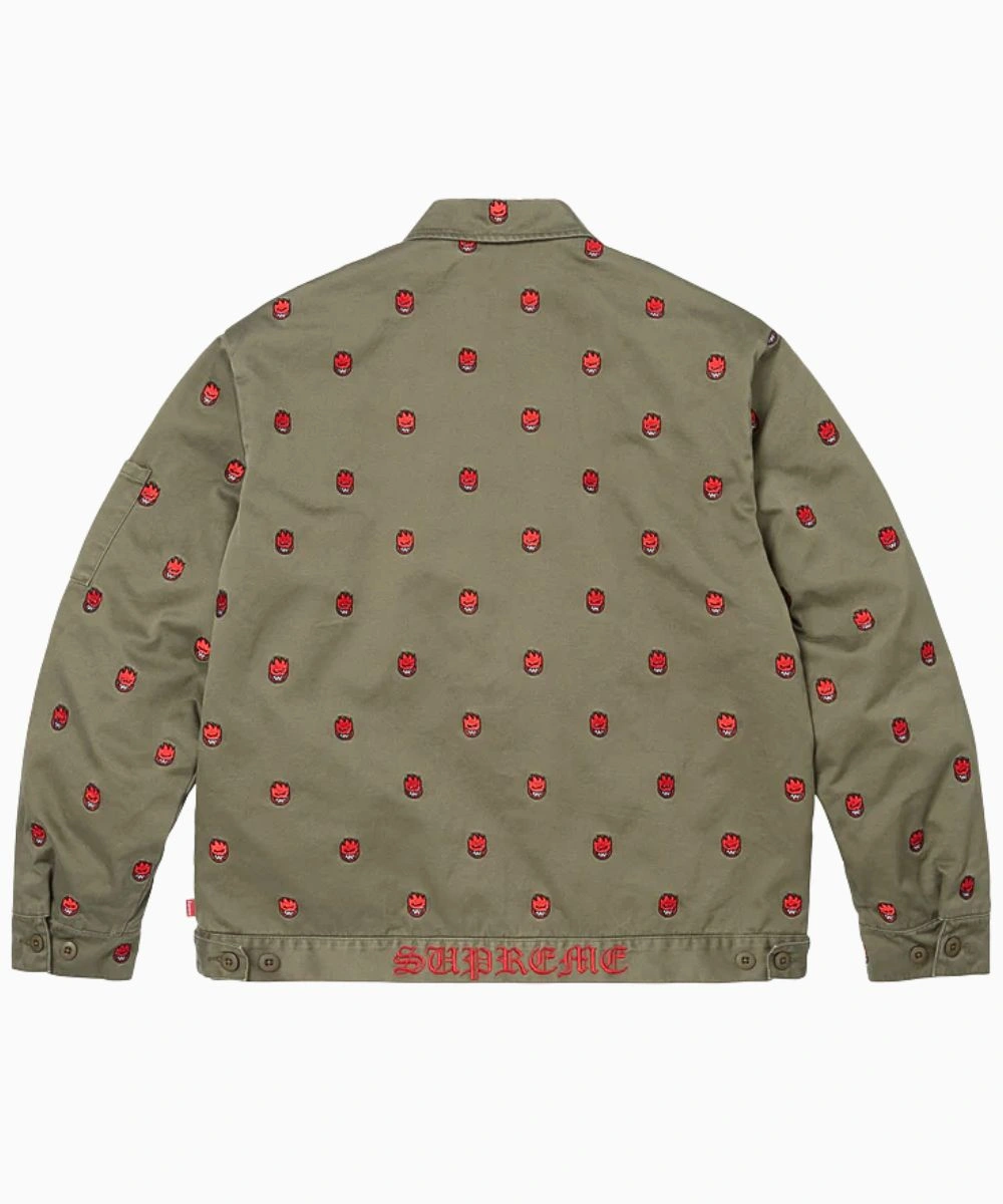 Supreme Spitfire Work Cotton Jacket Olive Green