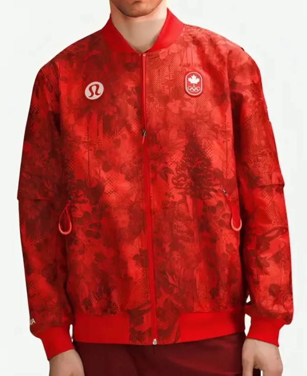 Team Canada Olympic 2024 Red Bomber Jacket