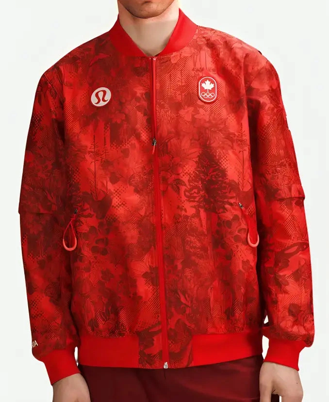 Team Canada Olympic 2024 Red Bomber Jacket