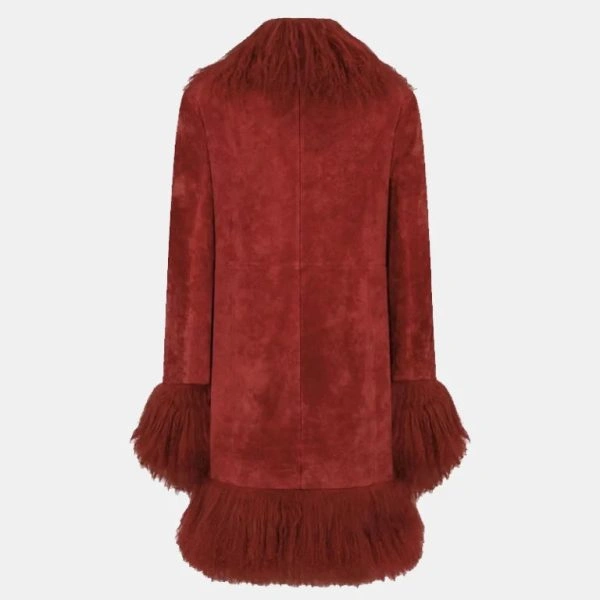 Texansvs Chiefs Taylor Swift Red Charlotte Simone Lulu Faux Fur Suede Coat
