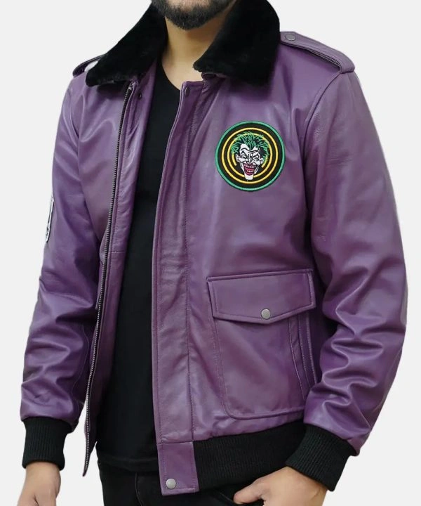 Tracey Walter Batman Bob the Goon Joker Purple Leather Jacket