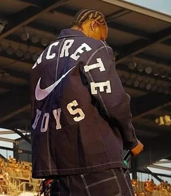 Unisex Concrete Boys Nike Denim Jacket Blue