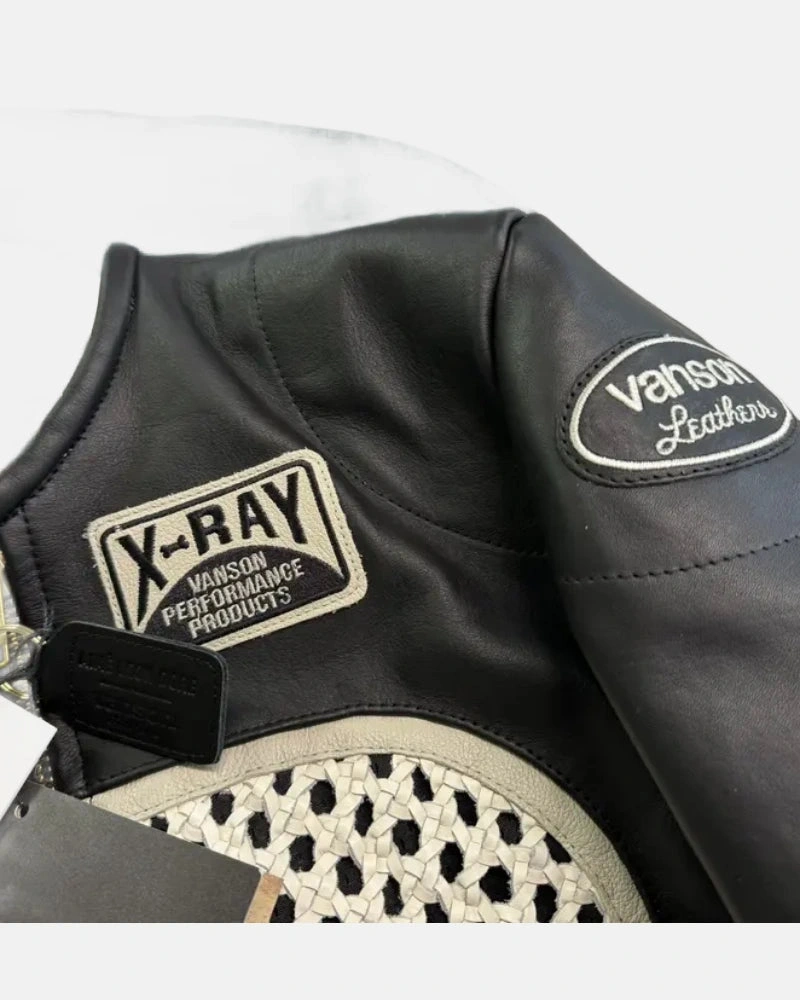 Vanson Lakers Aime Leon Career 40k Lebron James Black Leather Biker Jacket