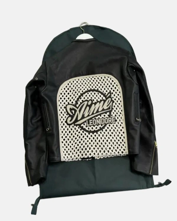 Vanson Leather Raffia Lakers Aime Leon Career 40k Lebron James Black Leather Jacket