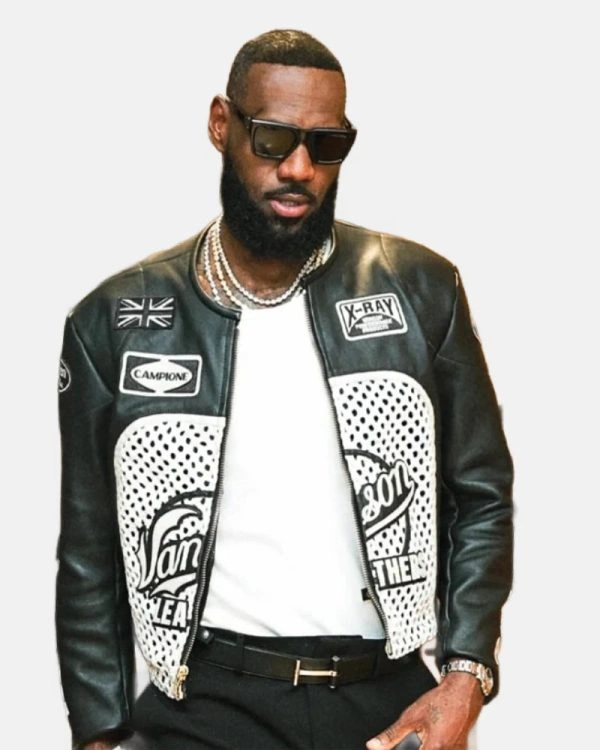 Vanson Raffia Lakers Aime Leon Career 40k Lebron James Black Biker Jacket