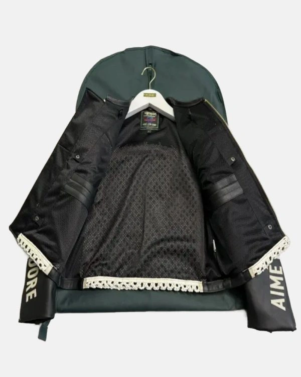 Vanson Raffia Lakers Aime Leon Career 40k Lebron James Black Leather Jacket