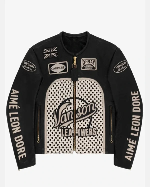 Vanson Raffia Leather Lakers Aime Leon Career 40k Lebron James Leather Jacket