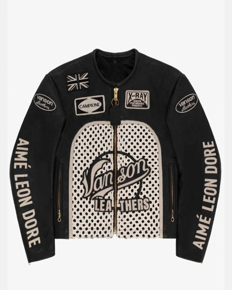 Vanson Raffia Leather Lakers Aime Leon Career 40k Lebron James Leather Jacket