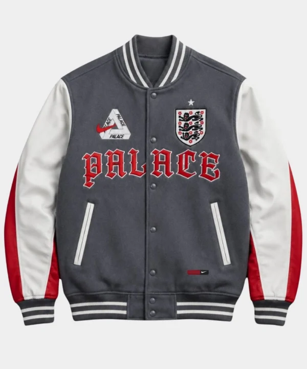 Wayne Rooney Fifa World Cup 2026 England Nike x Palace Varsity Jacket Grey & White