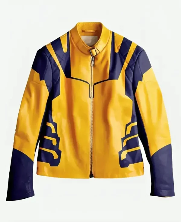 Wolverine Leather Jacket Yellow & Blue