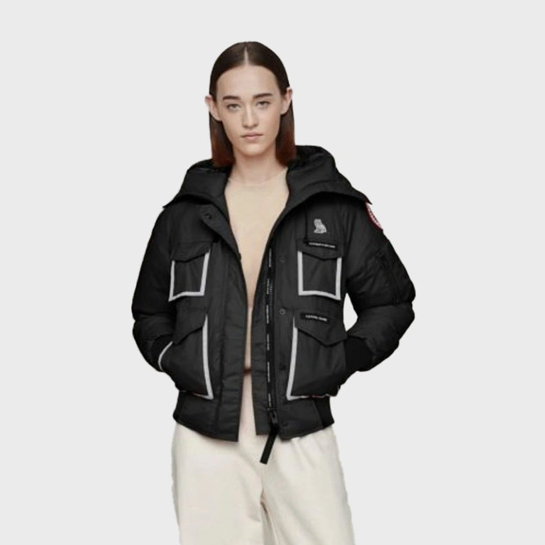 Women's Canada Goose OVO Chilliwack Black Bomber Hooded Jacket
