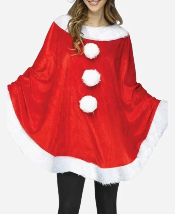 Women's Christmas Poncho Santa Cape