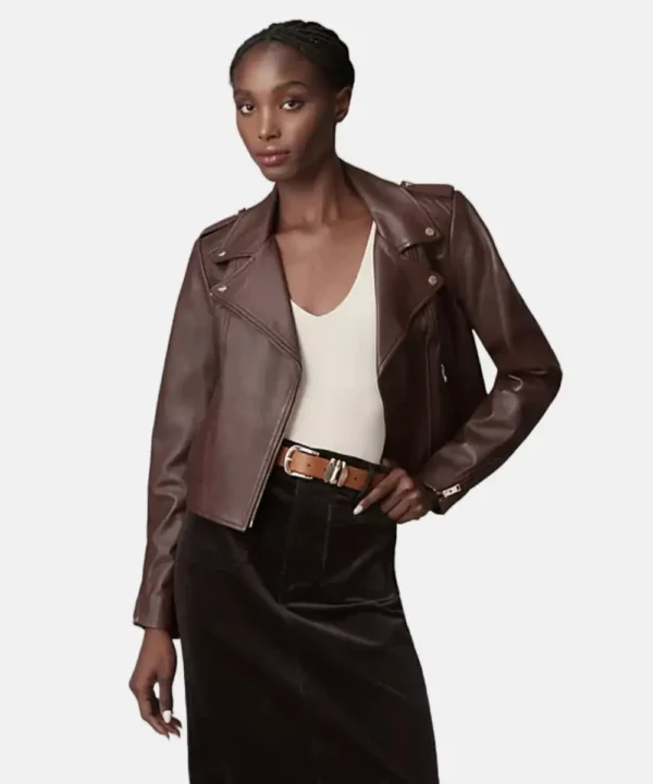 Women's Lamarque Donna Iconic Leather Motorcycle Jacket Sale