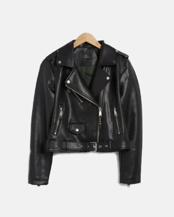 Women's Rebecca Minkoff Faux Leather Black Motorcycle Jacket