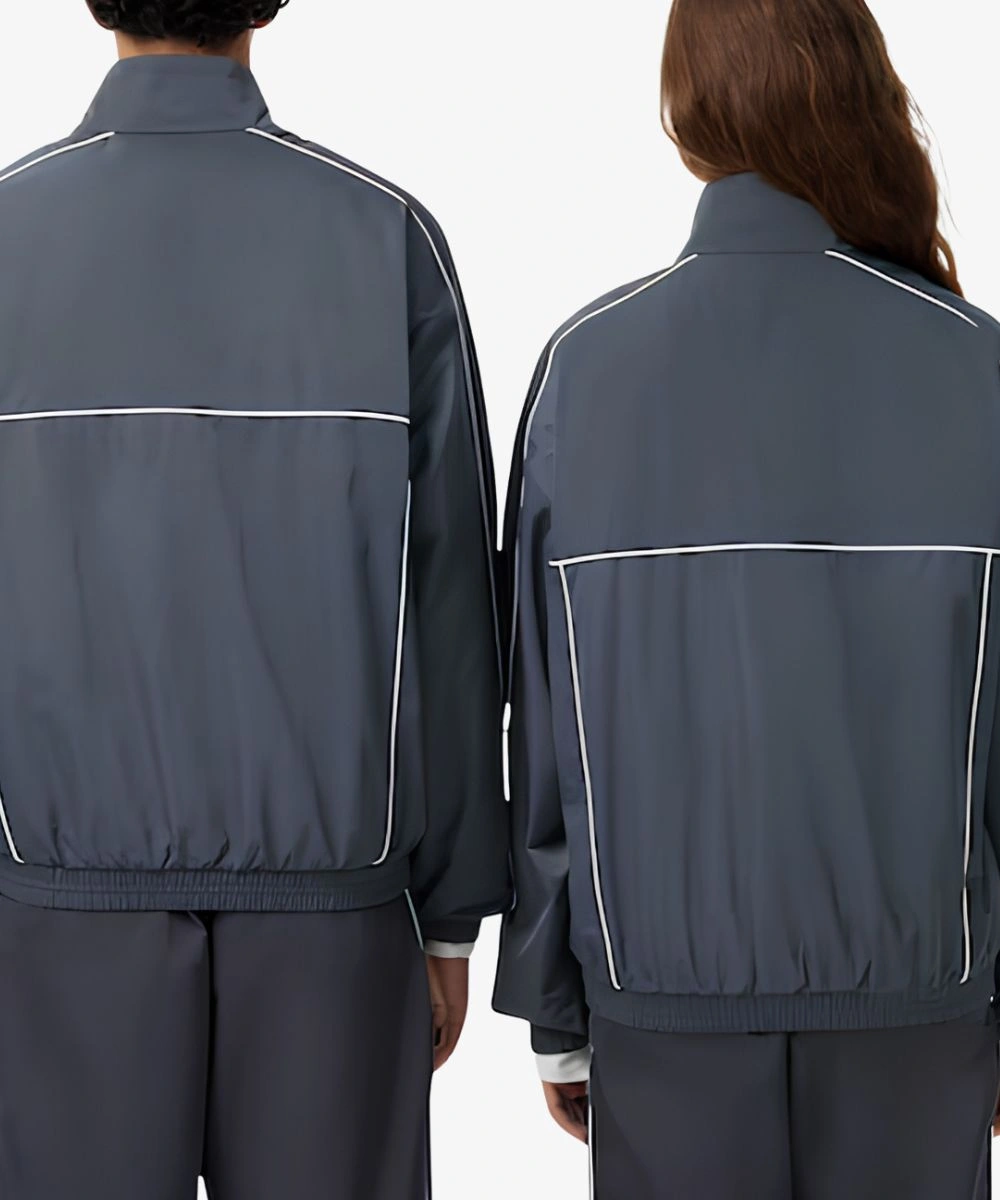 2026 Lacoste x Alpine Water-Repellent Grey Track Jacket For Men & Women