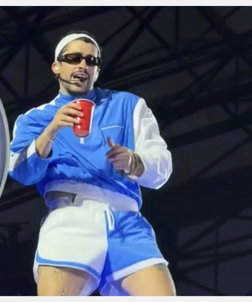 Bad Bunny Marseille Jacquemus Half-Zip Track Jacket Blue & White