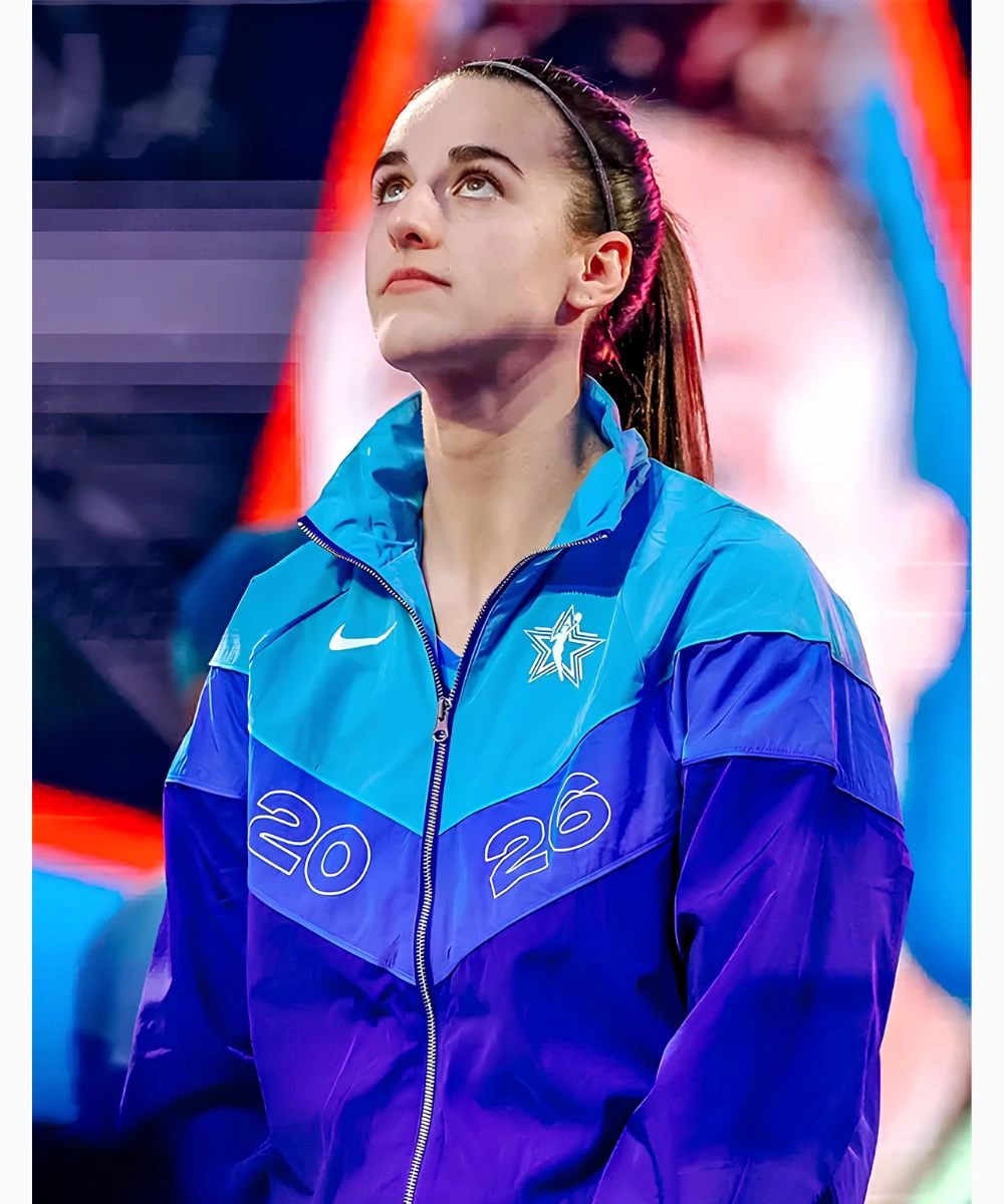 Caitlin Clark WNBA All-Star Windrunner Game Jacket Blue