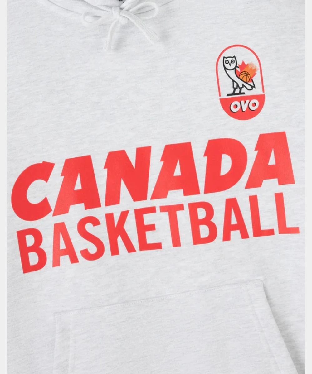 Canada Basketball Hoodie Grey
