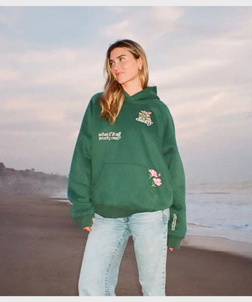 Dandy Starbucks What If Oversized Lux Hoodie Green
