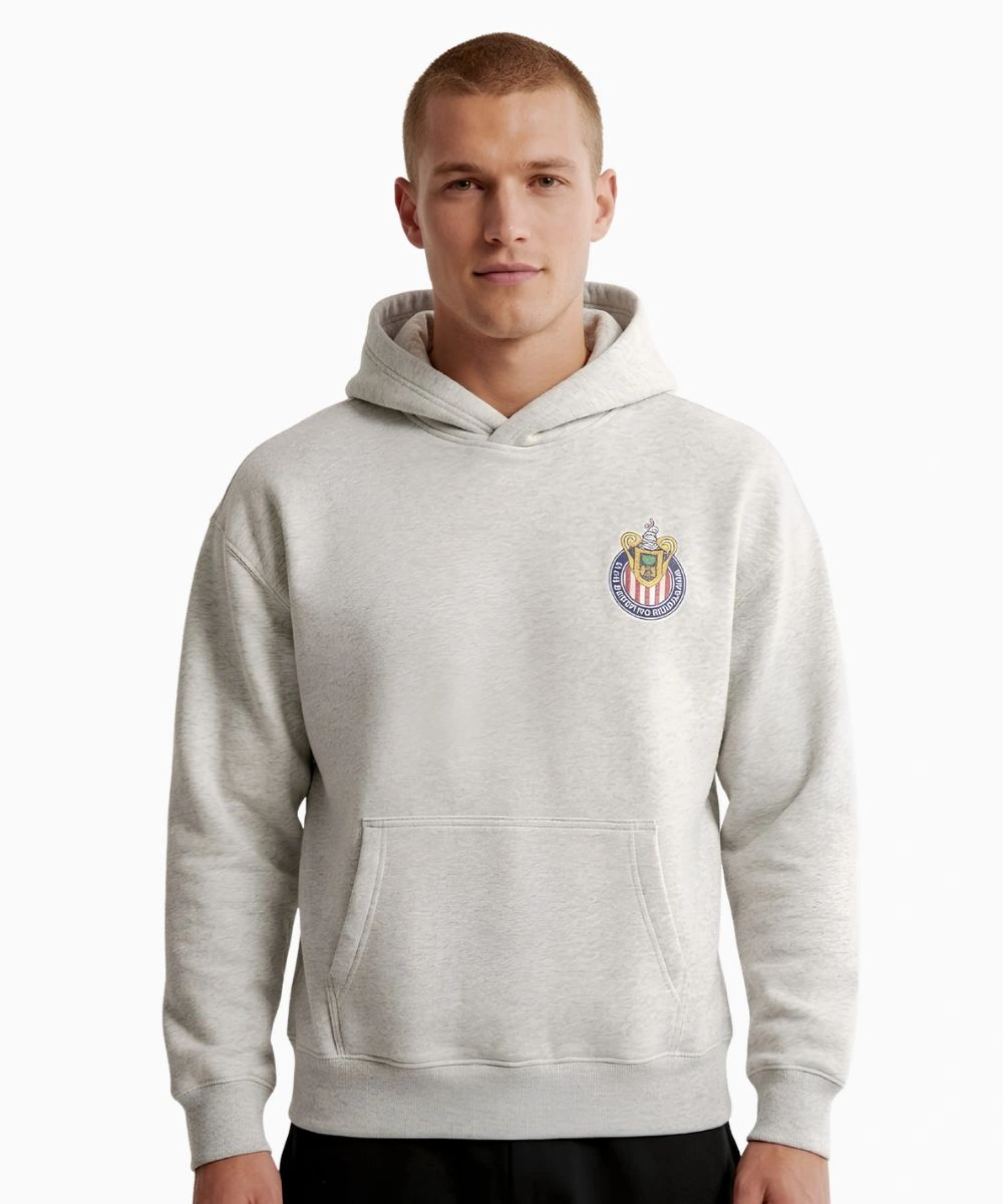 Hollister Chivas Deportivo Guadalajara Graphic Grey Hoodie For Men