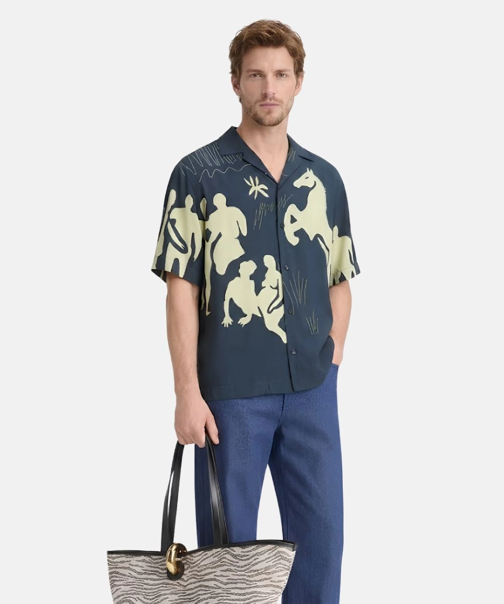 Jacquemus La Chemise Cheval Shirt Navy Blue