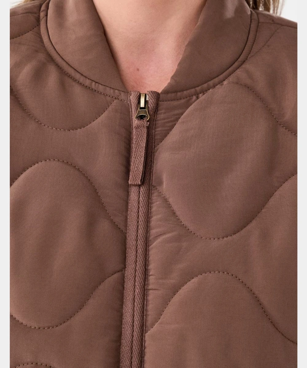 Kmart Quilted Bomber Jacket Brown